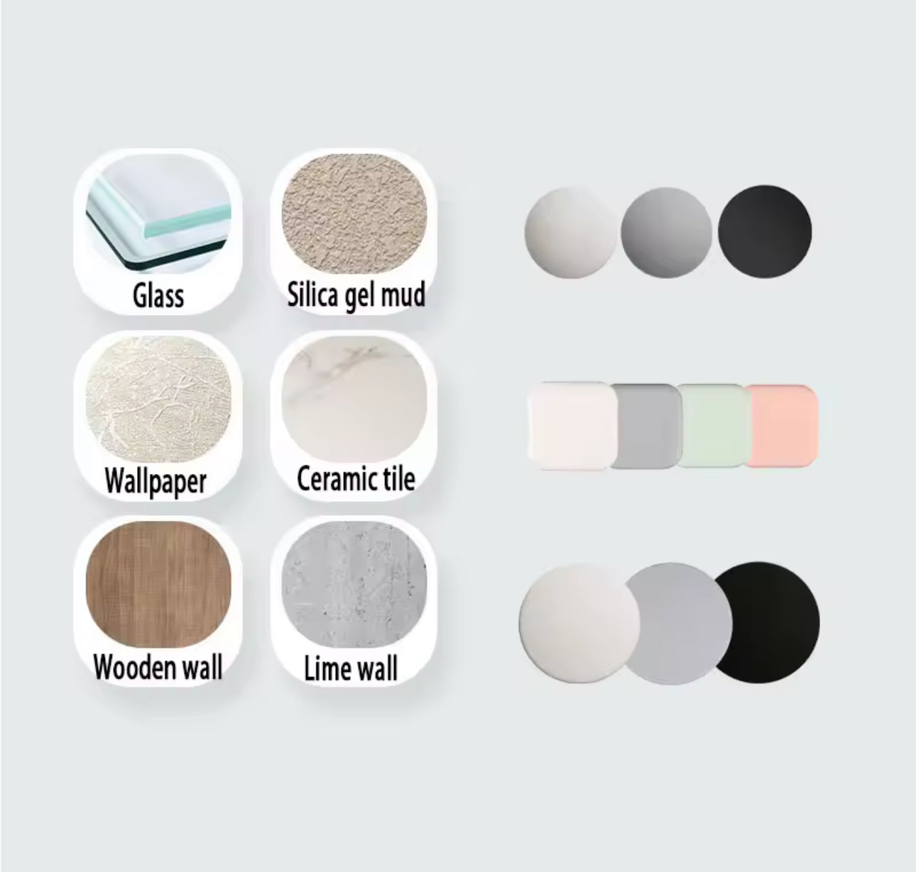 Door Stopper Silicone Handle Bumpers Self Adhesive Mute Anti-Shock Protection Porte Pad Home Improvement Wall.
