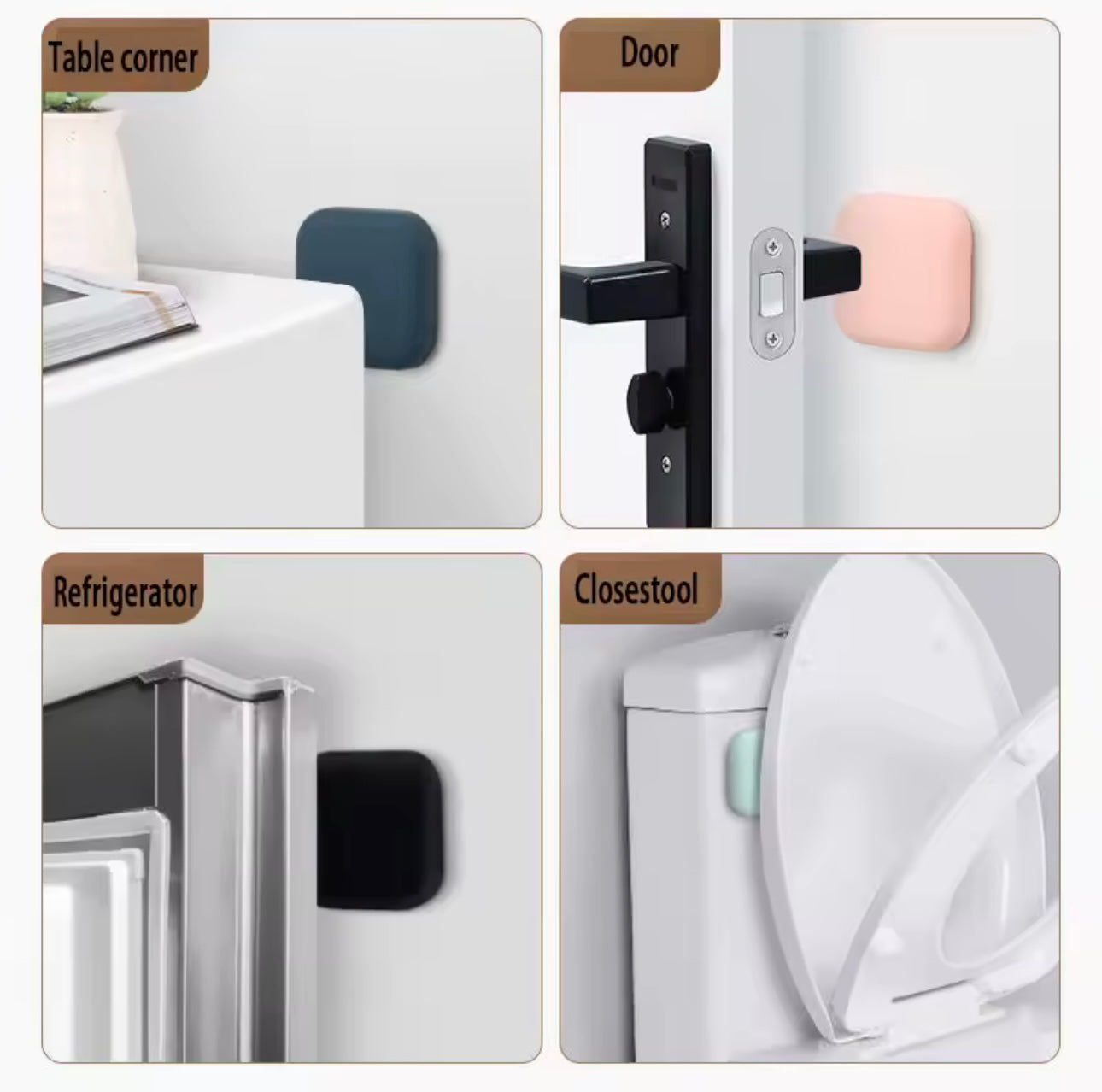 Door Stopper Silicone Handle Bumpers Self Adhesive Mute Anti-Shock Protection Porte Pad Home Improvement Wall.