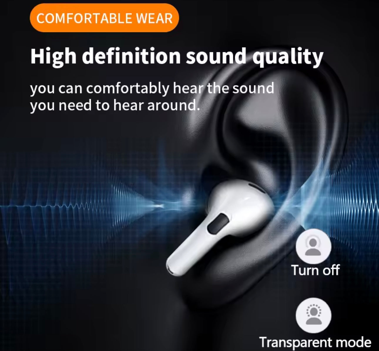 Airs Pro Wireless Headphones — Bluetooth Earbuds with Charging Case