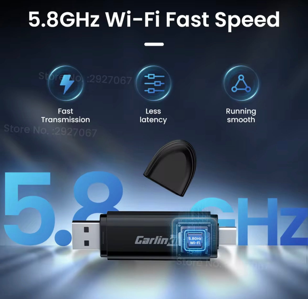 CarlinKit MINI 5.0 Pro Wireless CarPlay Adapter Plug & Play Smart CarPlay Box USB Dongle for OEM Car WiFi Bluetooth