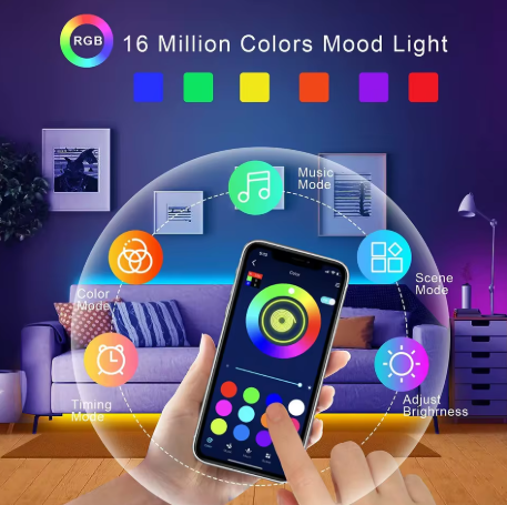 5m RGB strip Lights with remote - Colour changing Light Kit